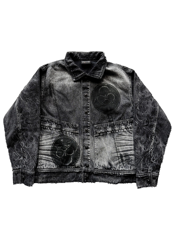 Wesker Embroidered Jacket in Coal