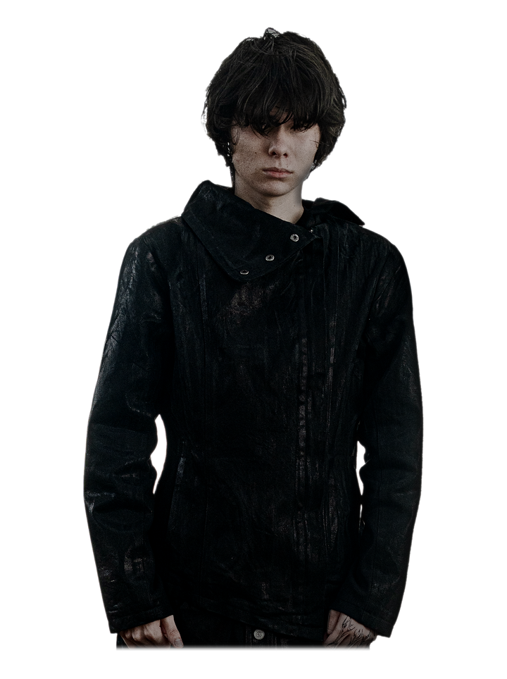 Shibuya Wax Jacket, front, on model