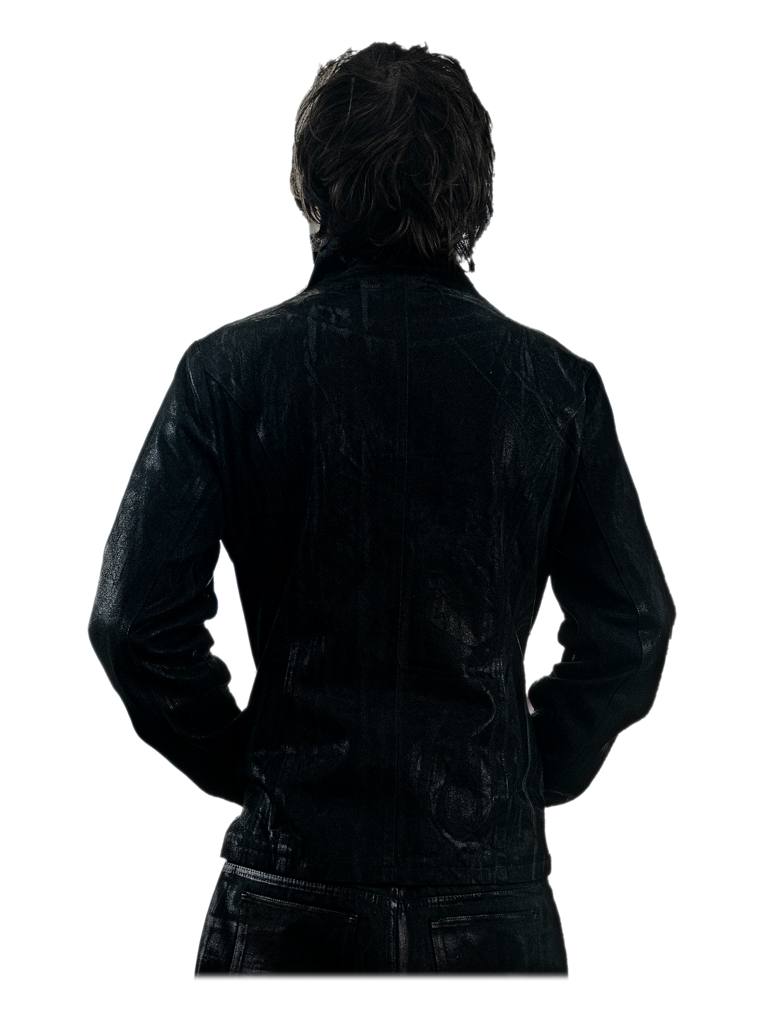 Shibuya Wax Jacket, back, on model