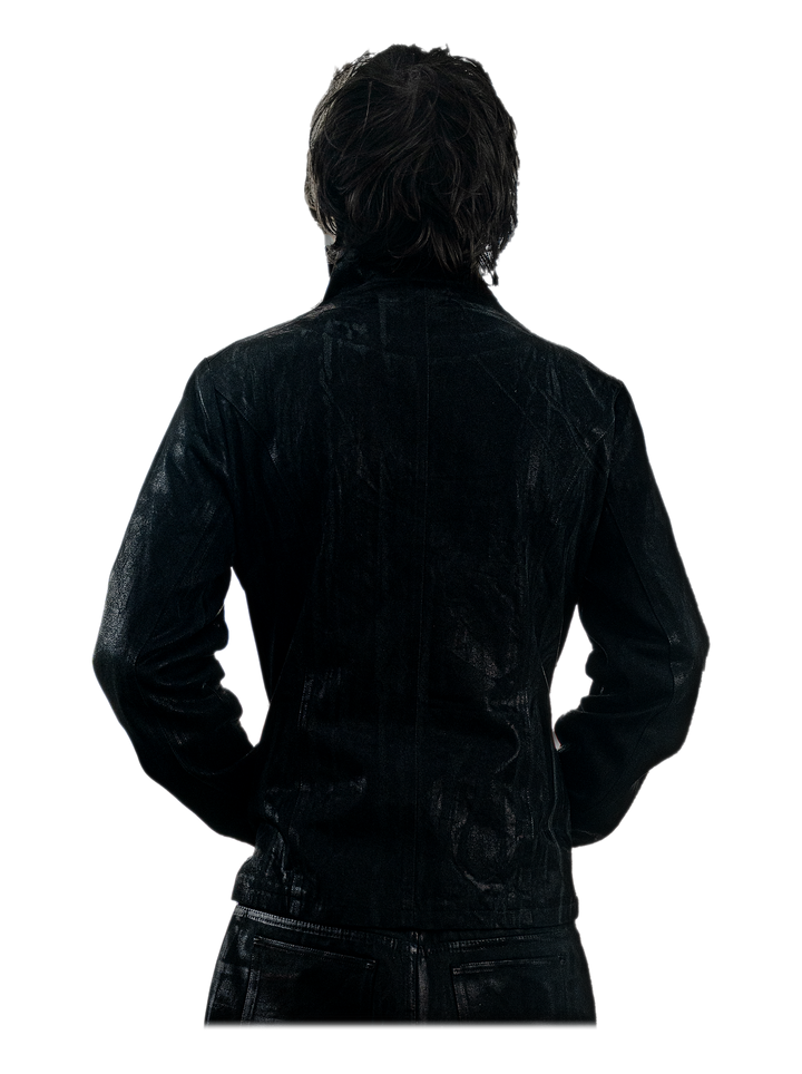 Shibuya Wax Jacket, back, on model