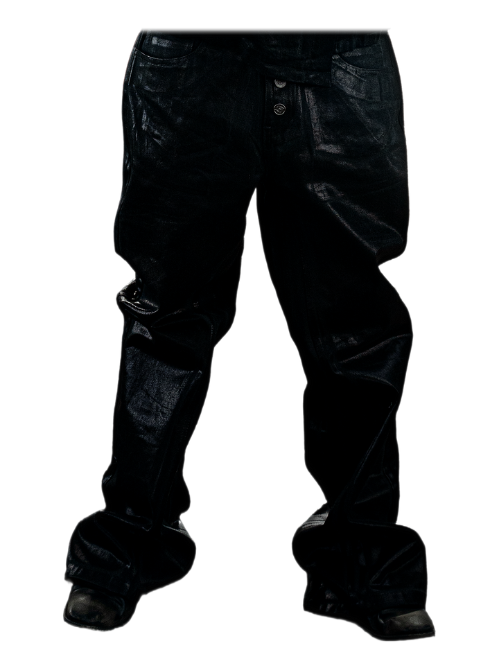 Shibuya Wax Jeans, front, on model