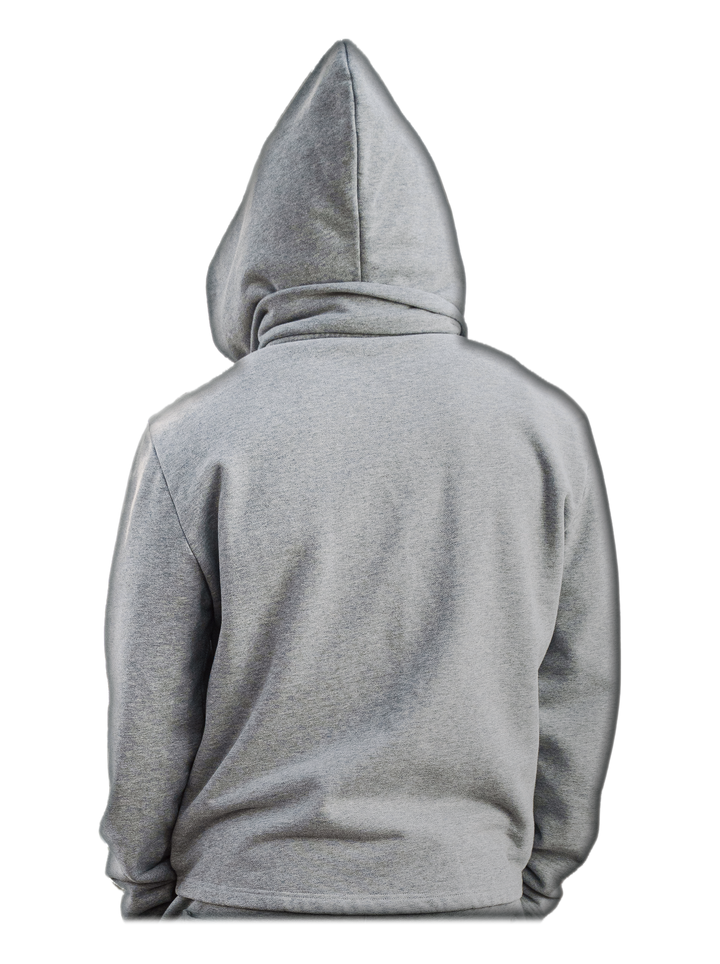 Simple Domain Jacket (Gray), back, on model
