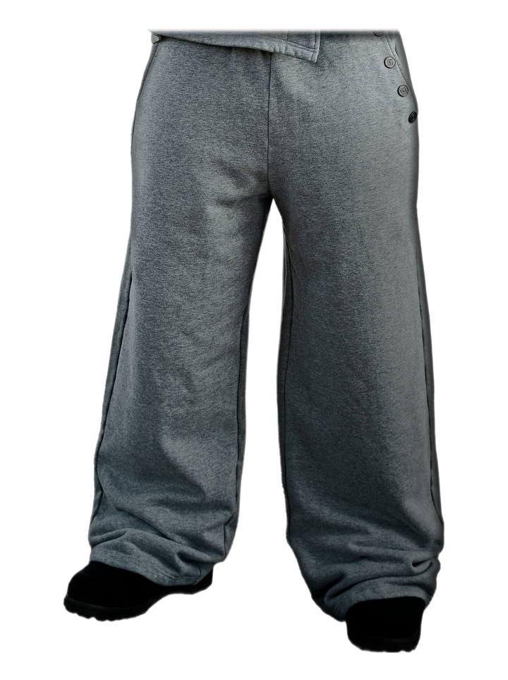 Simple Domain Sweats (Gray), front, on model