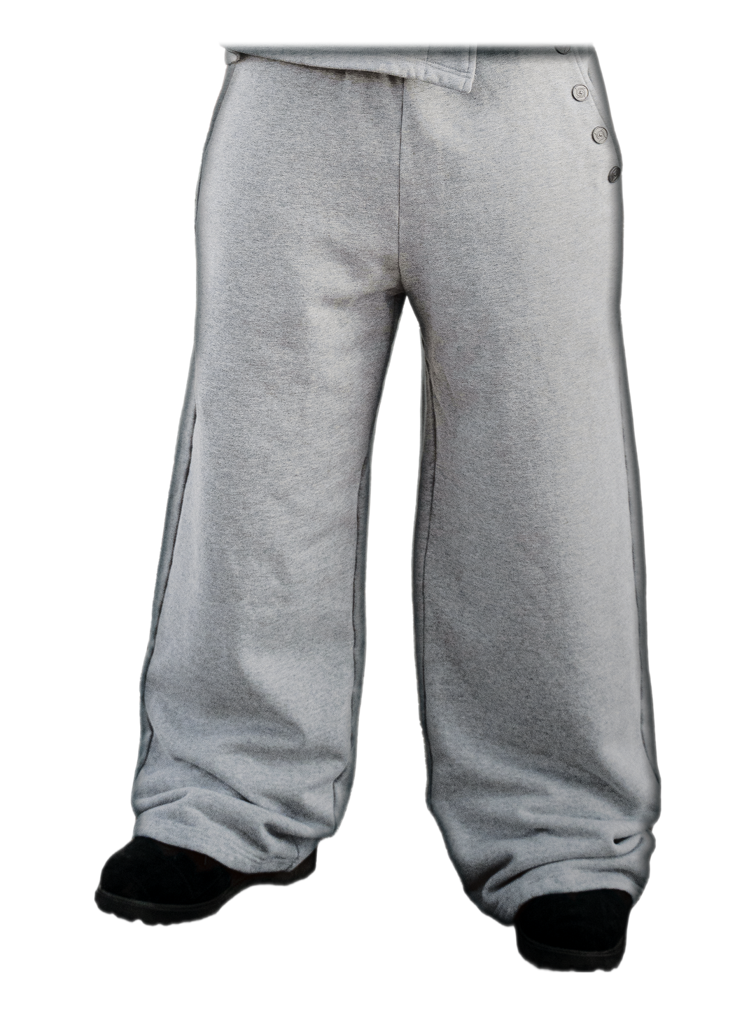 Simple Domain Sweats (Gray), front, on model