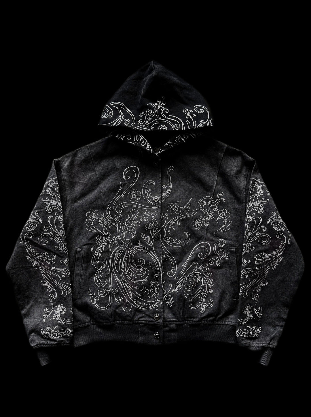"Blood" Button Jacket on black
