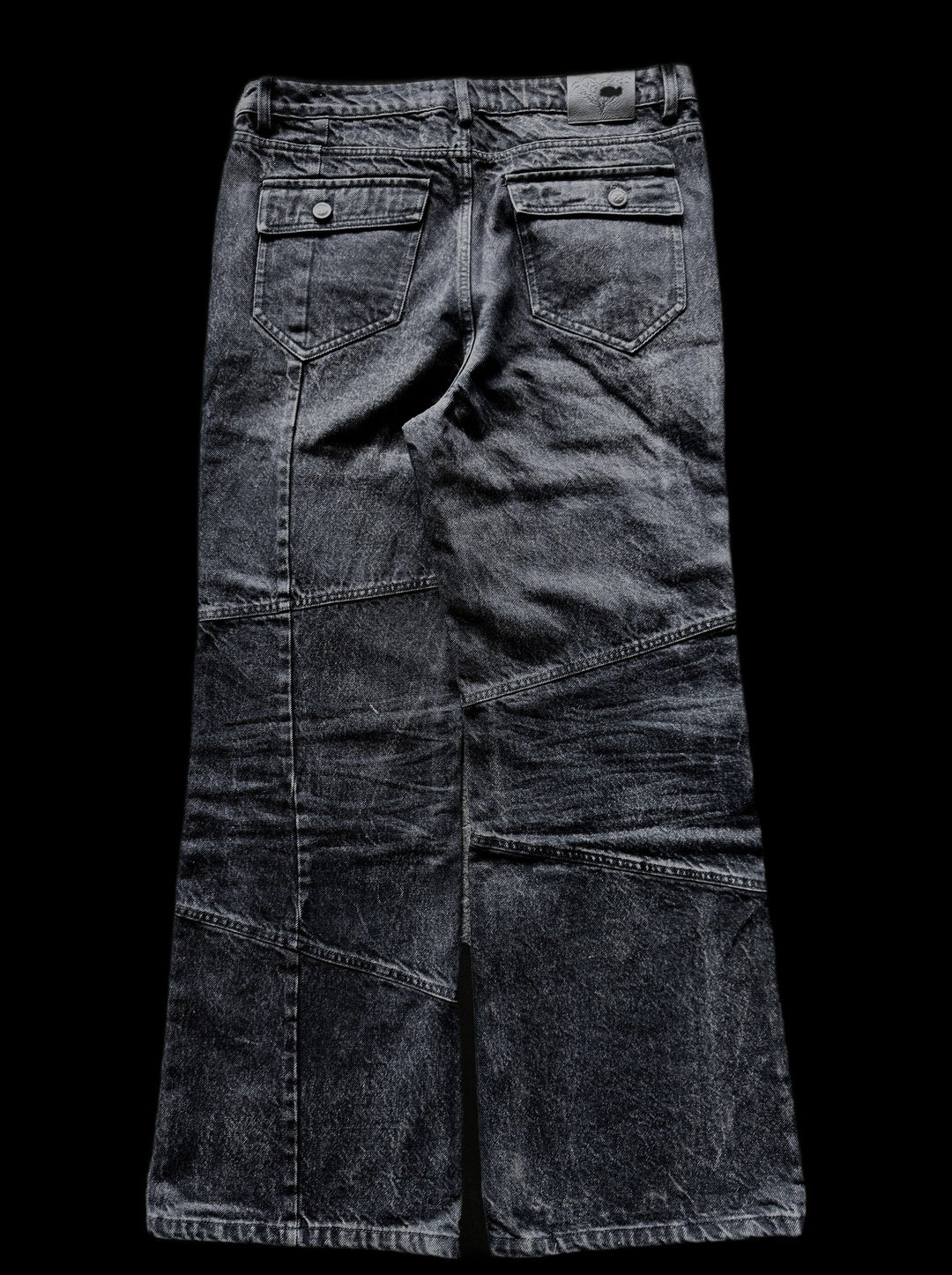 "T-Virus" Flared Jeans (Frosted) on black