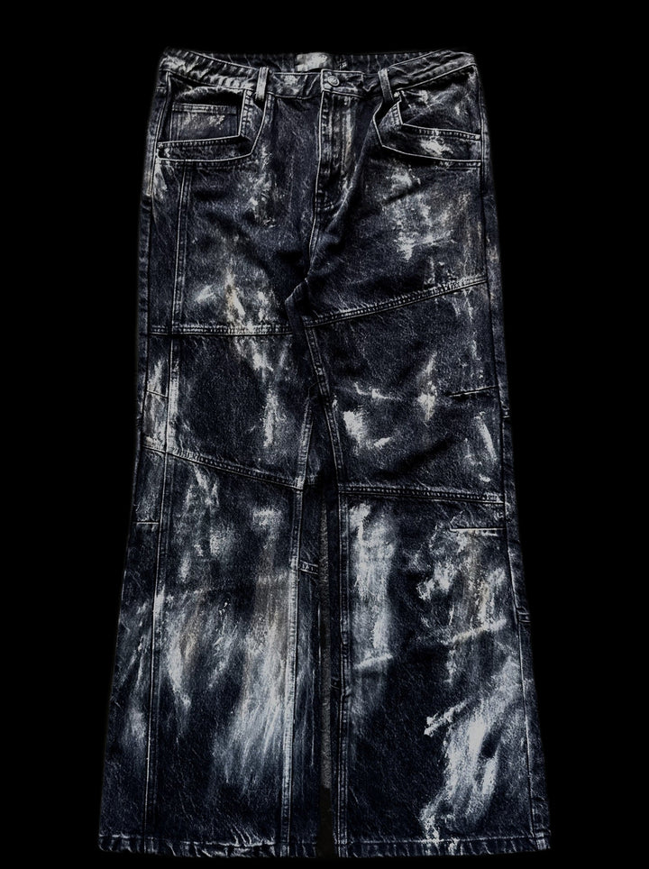 "T-Virus" Flared Jeans (Splattered) on black