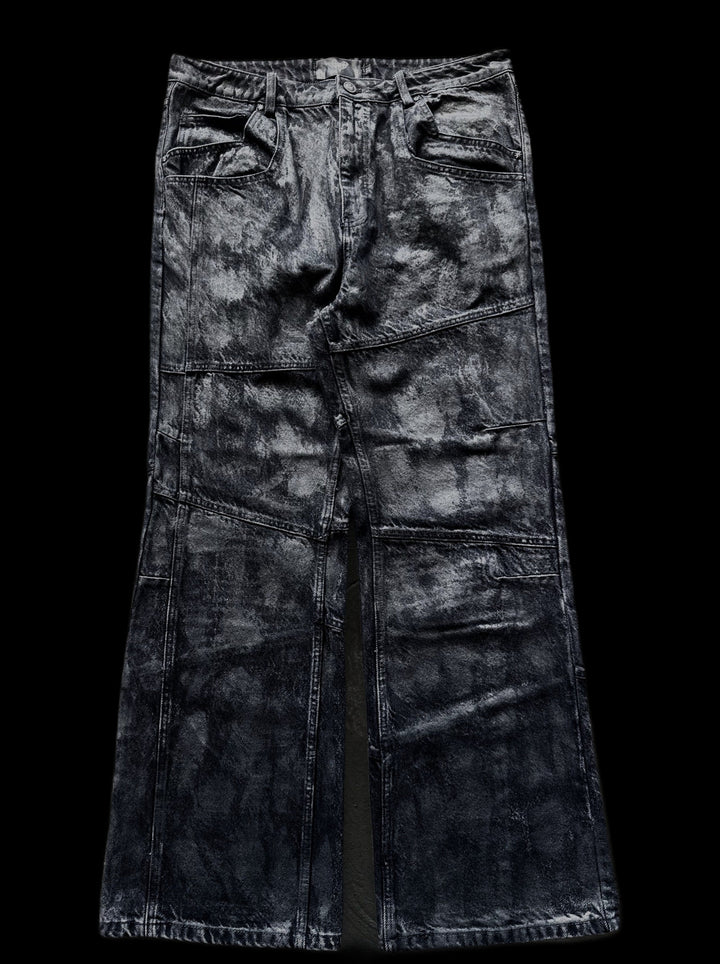 "T-Virus" Flared Jeans (Stained) on black