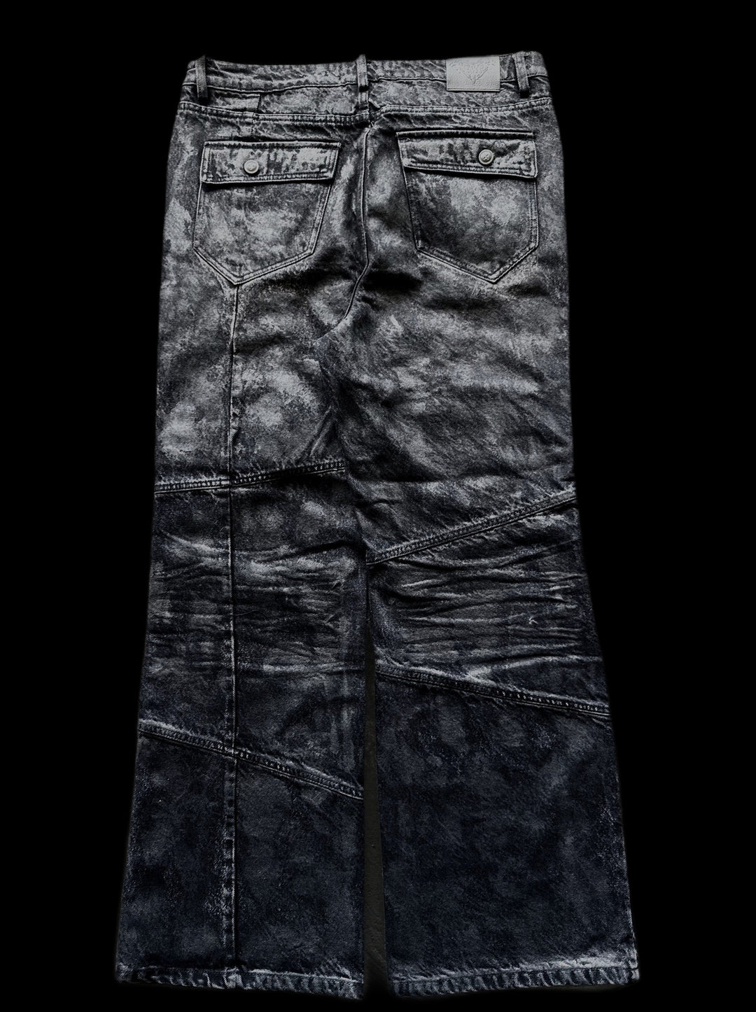 "T-Virus" Flared Jeans (Stained) on black