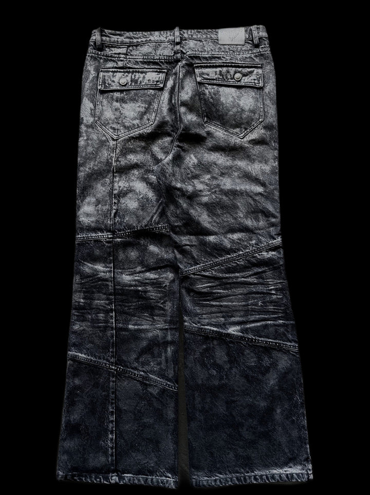 "T-Virus" Flared Jeans (Stained) on black