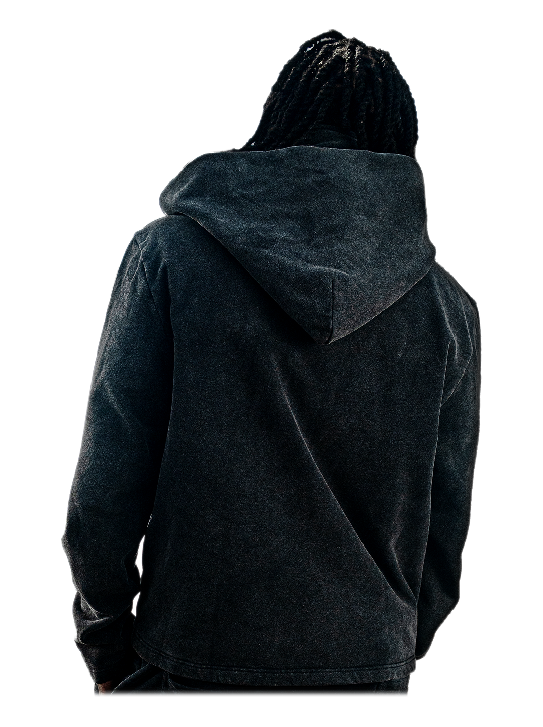 Tobari Jacket (Stone), back, on model