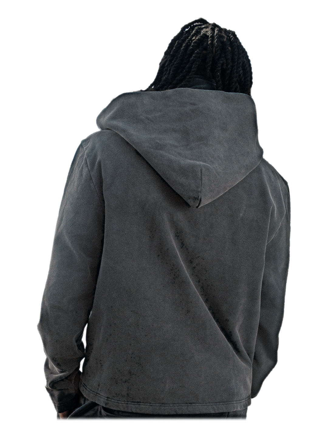 Tobari Jacket (Stone), back, on model