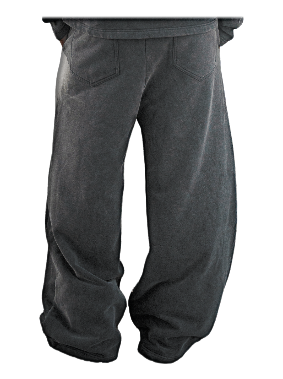 Tobari Sweats (Stone), back, on model