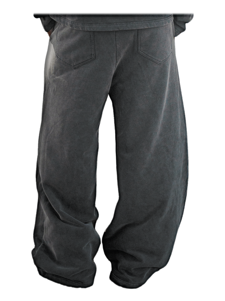 Tobari Sweats (Stone), back, on model