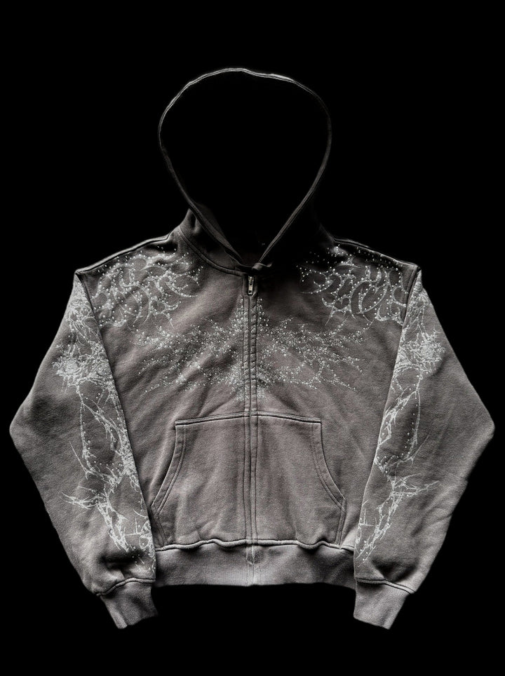 "Tyrant" Zip-Up on black