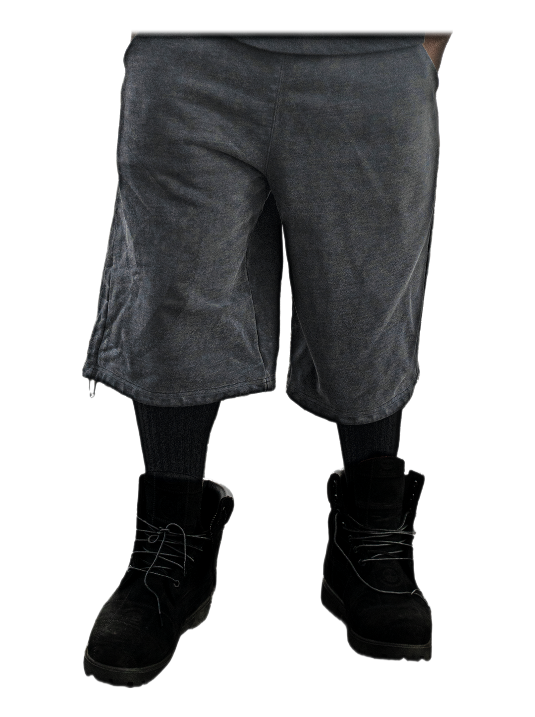 Uzumaki Shorts (Stone), front, on model