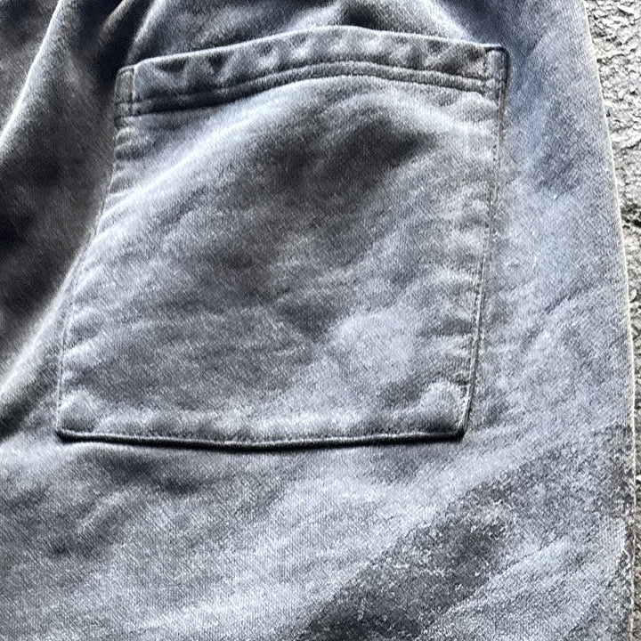 Uzumaki Shorts (Stone), close-up: back pocket