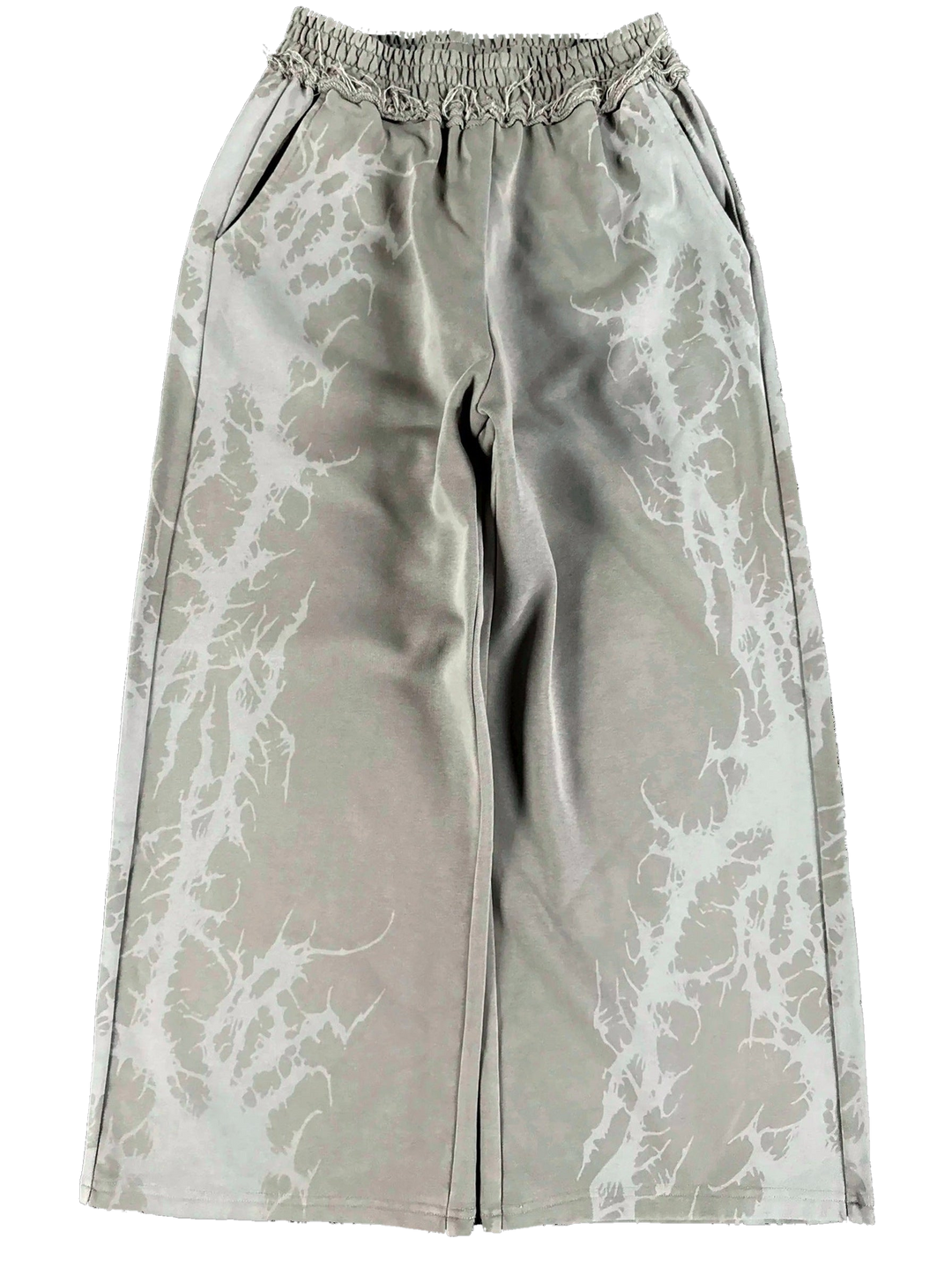 Venom Sweats in Tan, acid wash marbled wide leg sweatpants, front