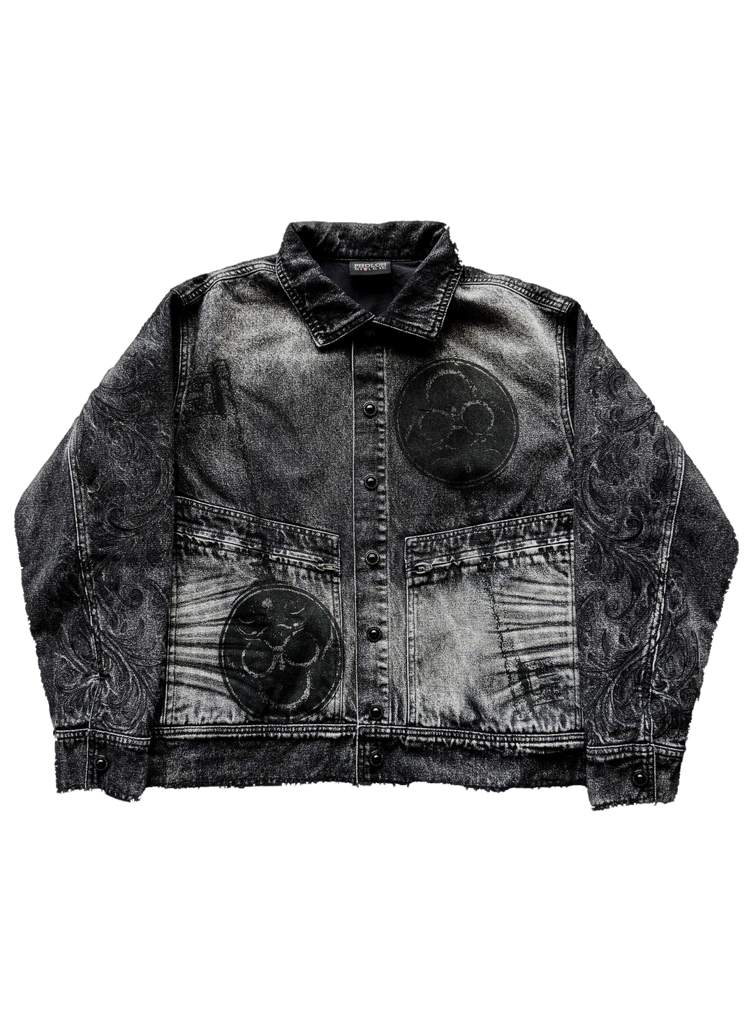 "Bela" Embroidered Jacket (Coal)