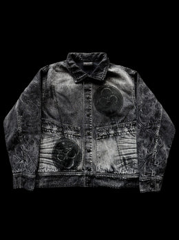 "Bela" Embroidered Jacket (Coal)