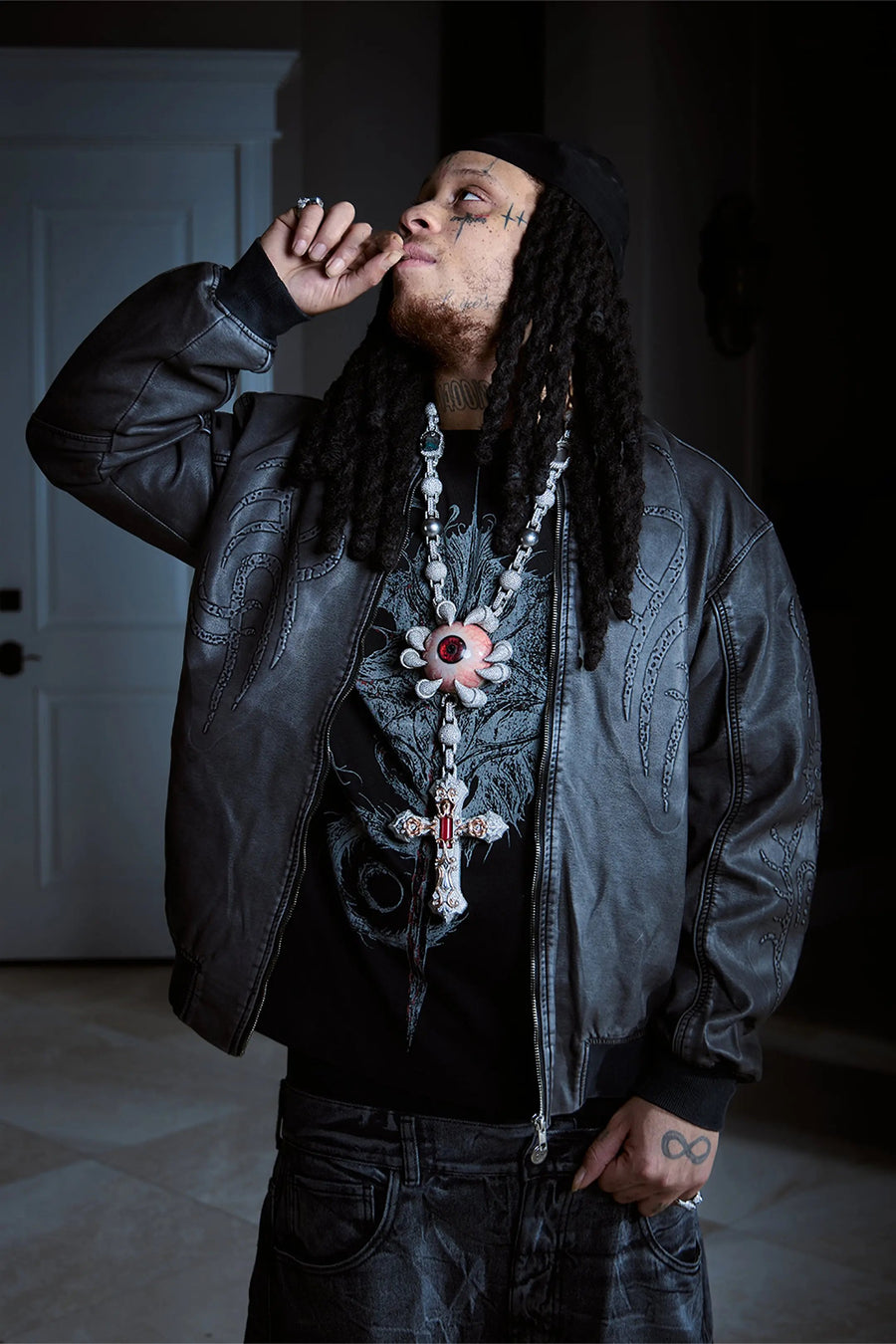 Trippie Redd wearing Pholoh